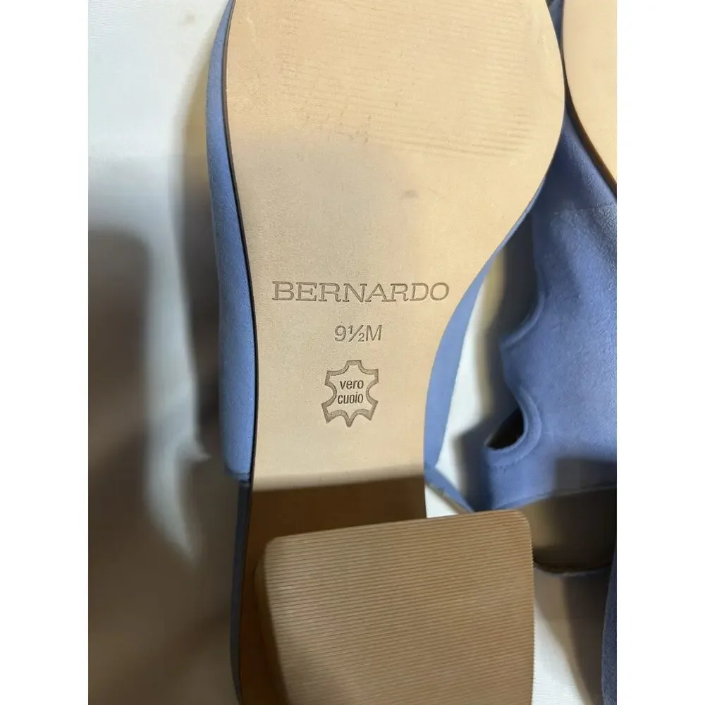 Bernardo Lainey Mid Heel Sandal Cornflower Blue Womens Size 9.5 M‎ #A2